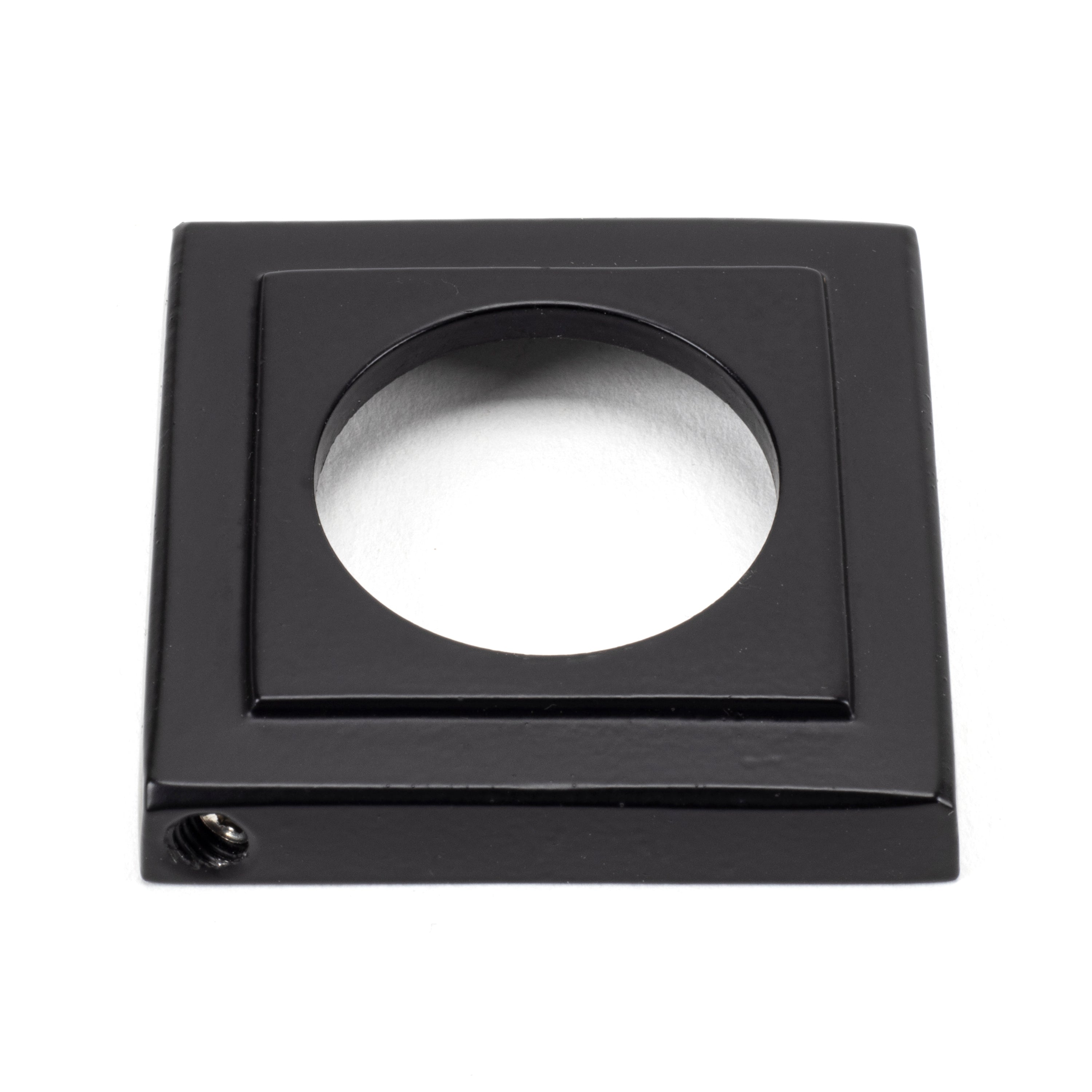 Matt Black Round Thumbturn Set (Square) | From The Anvil-Thumbturns-Yester Home