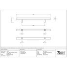 Matt Black SS (316) 1.2m T Bar Handle B2B Fix 32mm Ø | From The Anvil - Door Pull Handles - From The Anvil - Yester Home