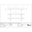 Matt Black SS (316) 1.8m T Bar Handle B2B Fix 32mm Ø | From The Anvil - Door Pull Handles - From The Anvil - Yester Home