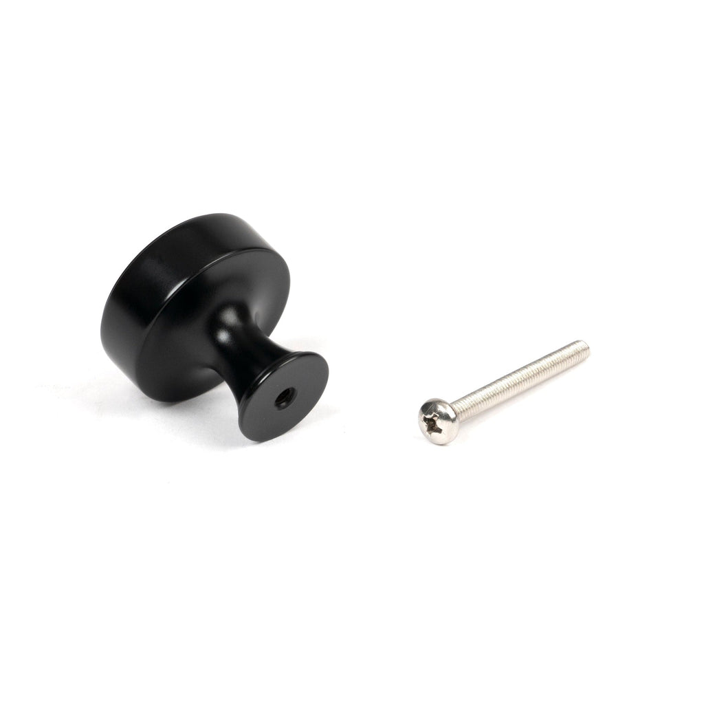 Matt Black Scully Cabinet Knob - 32mm | From The Anvil-Cabinet Knobs-Yester Home