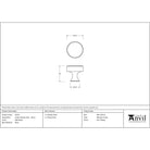 Matt Black Scully Cabinet Knob - 32mm | From The Anvil-Cabinet Knobs-Yester Home