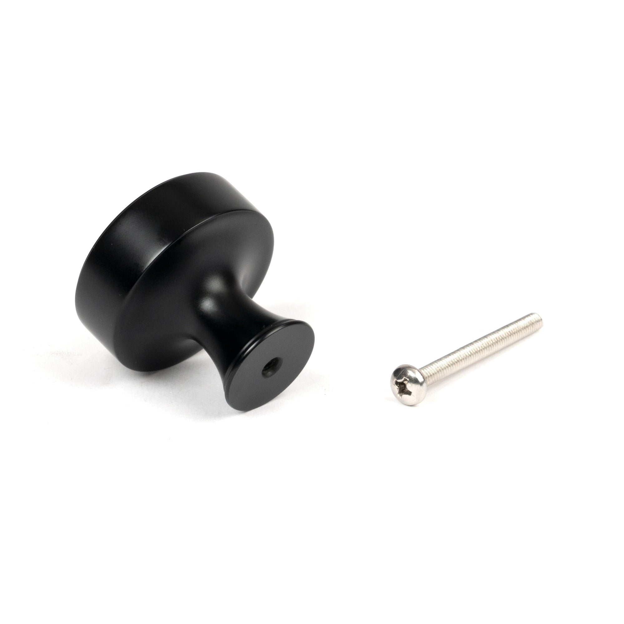 Matt Black Scully Cabinet Knob - 38mm | From The Anvil-Cabinet Knobs-Yester Home
