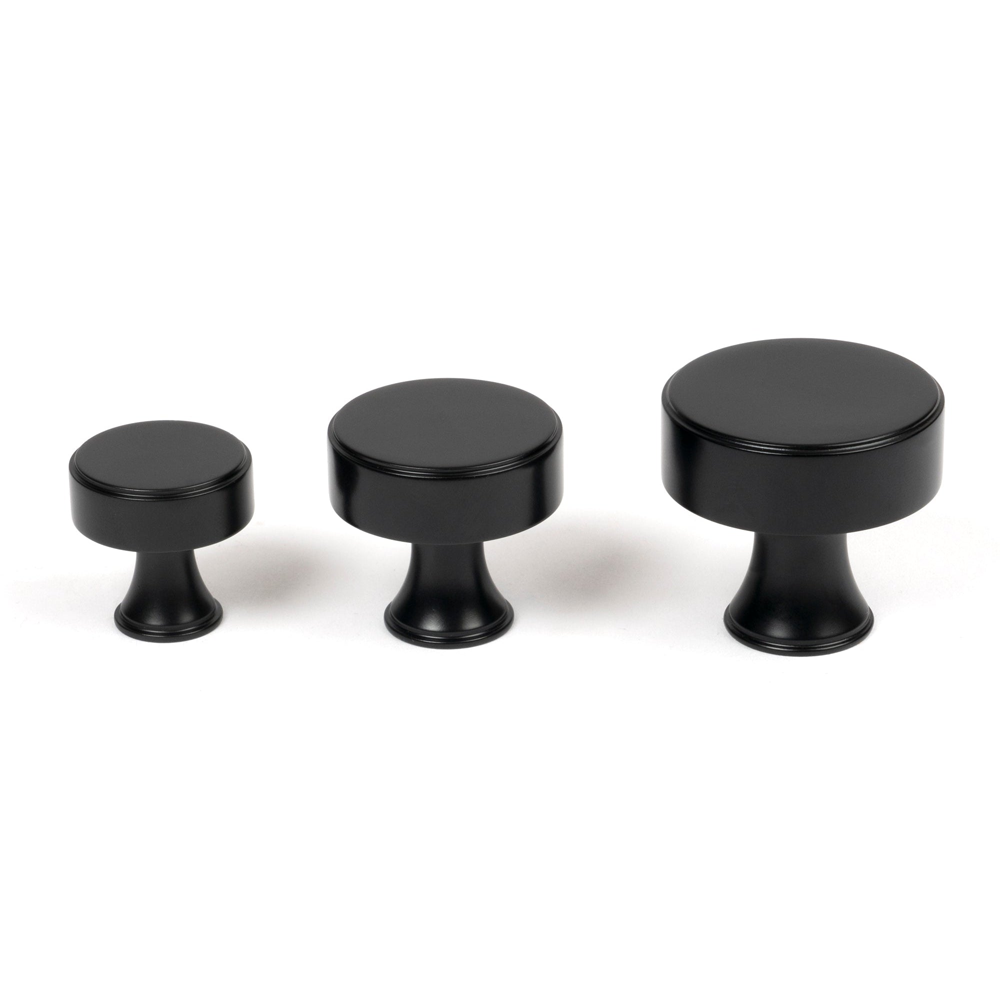 Matt Black Scully Cabinet Knob - 38mm | From The Anvil-Cabinet Knobs-Yester Home