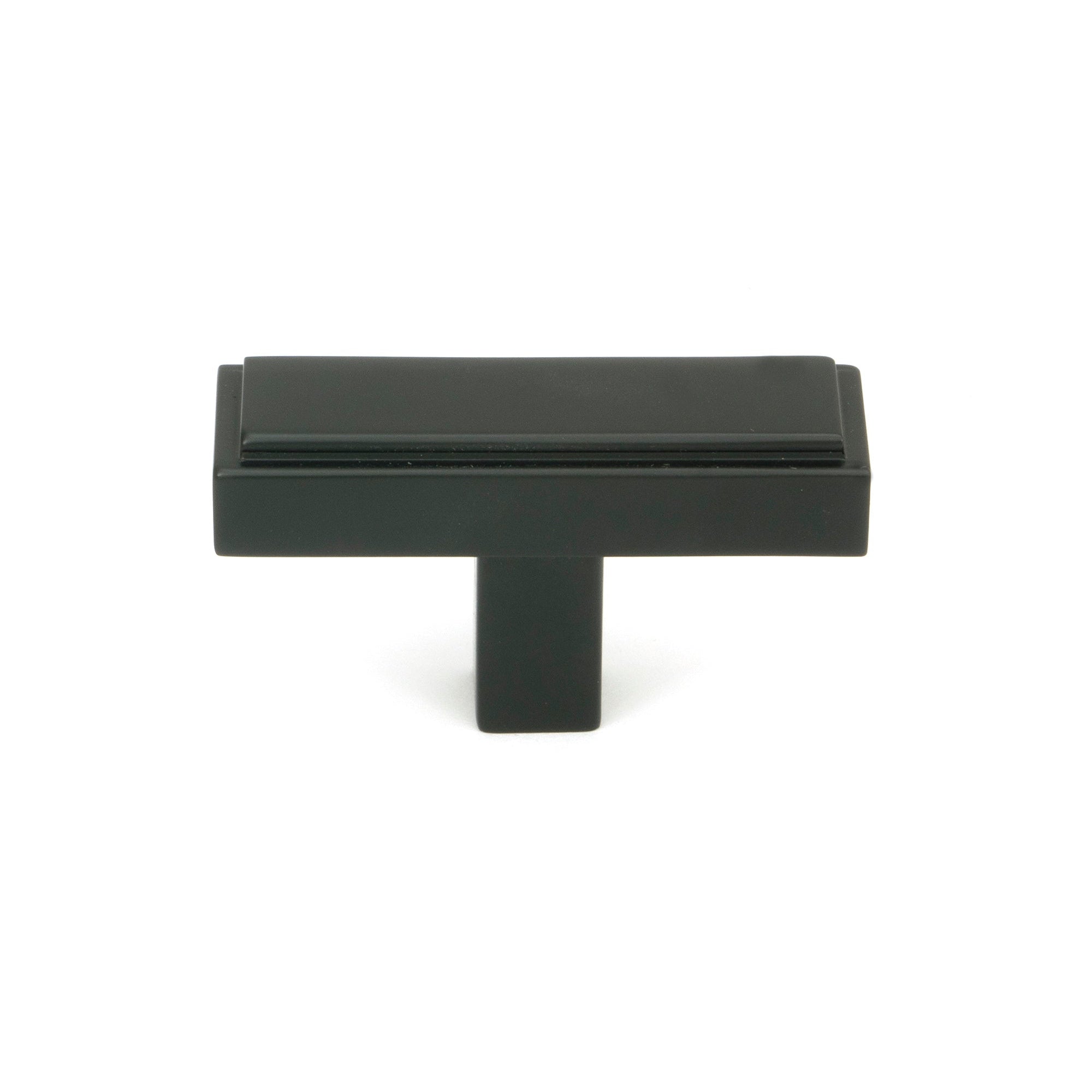 Matt Black Scully T-Bar | From The Anvil-Cabinet Knobs-Yester Home