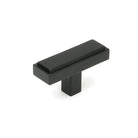 Matt Black Scully T-Bar | From The Anvil-Cabinet Knobs-Yester Home