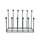 Matt Black Six Pair Boot Rack | From The Anvil-Boot Stands & Racks-Yester Home
