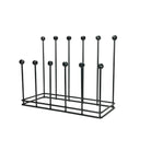 Matt Black Six Pair Boot Rack | From The Anvil-Boot Stands & Racks-Yester Home