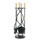 Matt Black Spiral Companion Set - Hinton Tools | From The Anvil - Fire Companion Set - From The Anvil - Yester Home