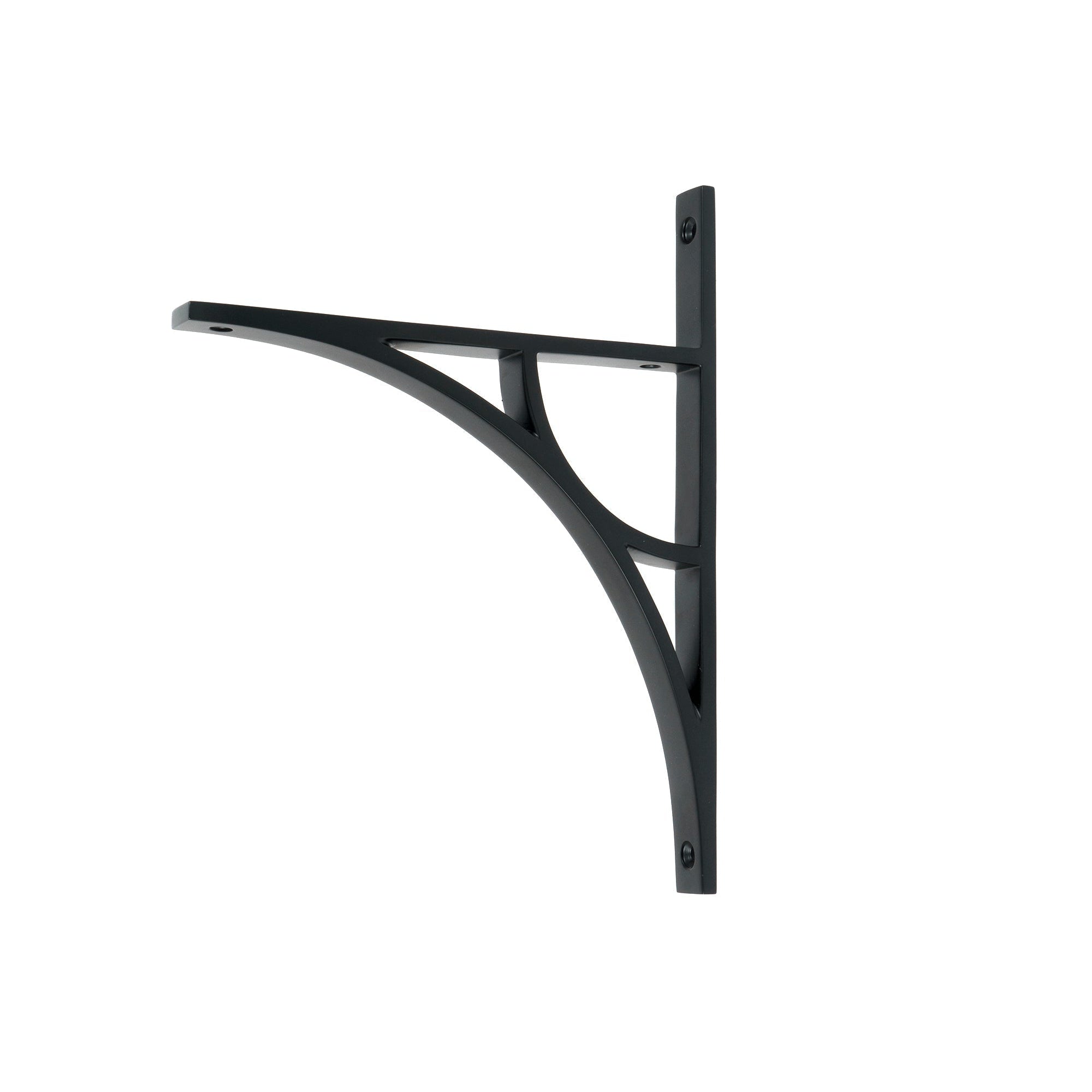 Matt Black Tyne Shelf Bracket (260mm x 200mm) | From The Anvil-Shelf Brackets-Yester Home