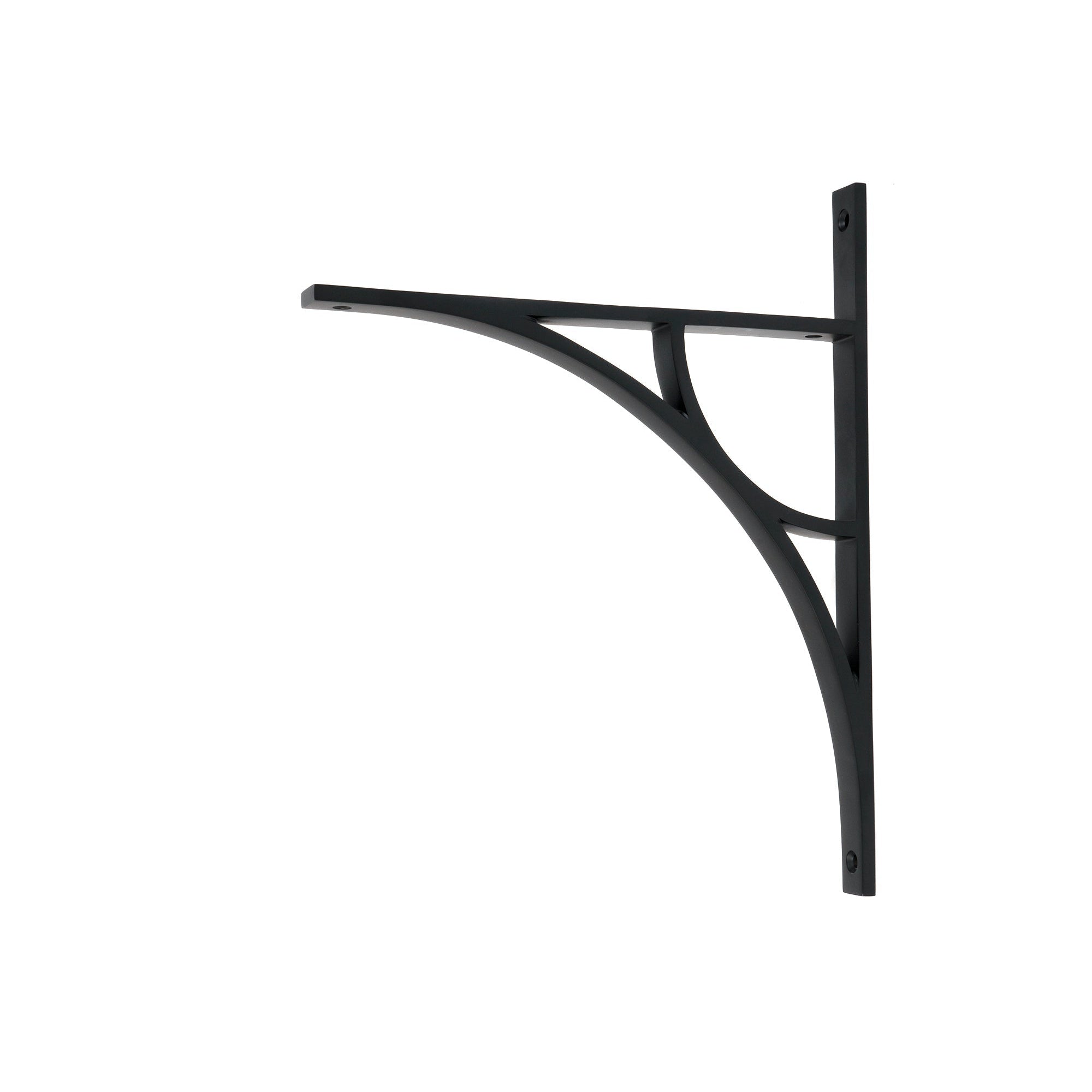 Matt Black Tyne Shelf Bracket (314mm x 250mm) | From The Anvil-Shelf Brackets-Yester Home