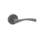 Mercury Lever Door Handle Gunmetal Grey-Levers on Rose-Yester Home