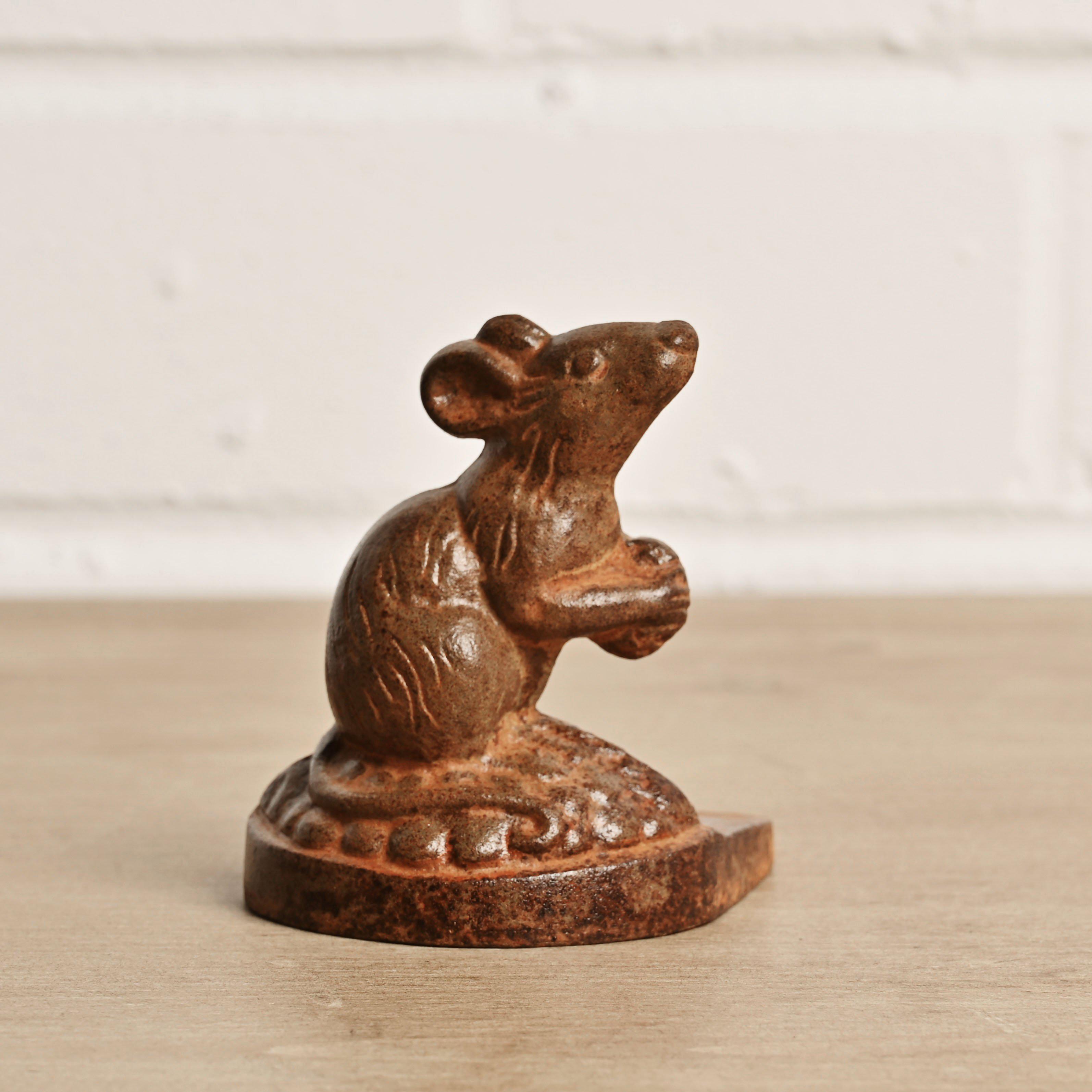 Mouse Cast Iron Door Wedge-Door Stops-Yester Home