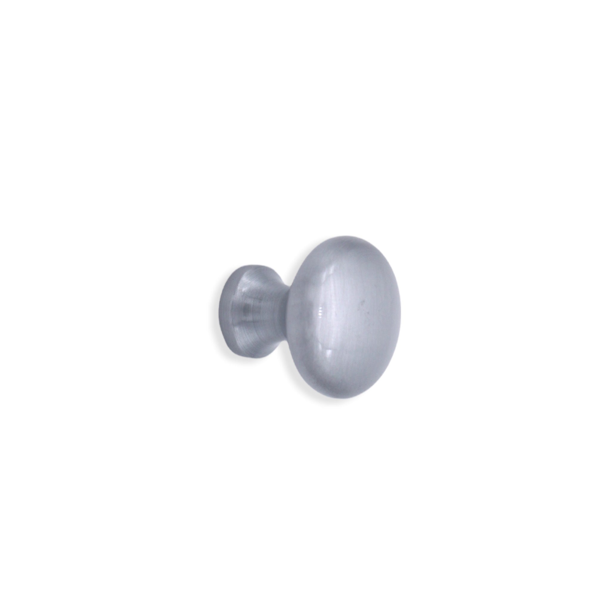 Mushroom 25mm Cupboard Knob Satin Chrome-Cupboard Knobs-Yester Home