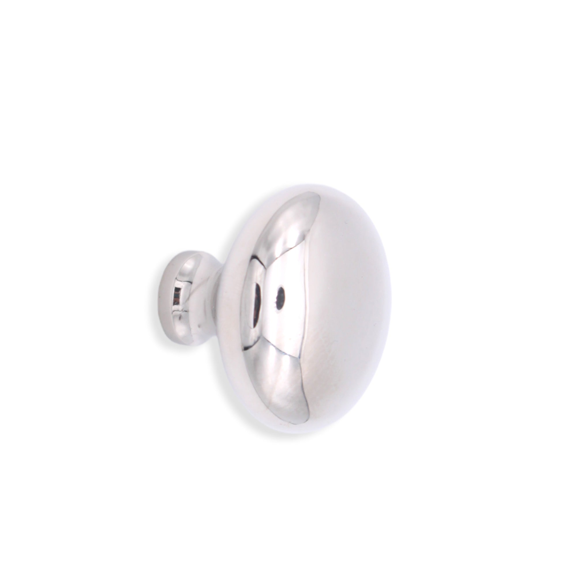 Mushroom 32mm Cupboard Knob Polished Nickel-Cupboard Knobs-Yester Home
