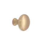Mushroom 32mm Cupboard Knob Satin Brass-Cupboard Knobs-Yester Home