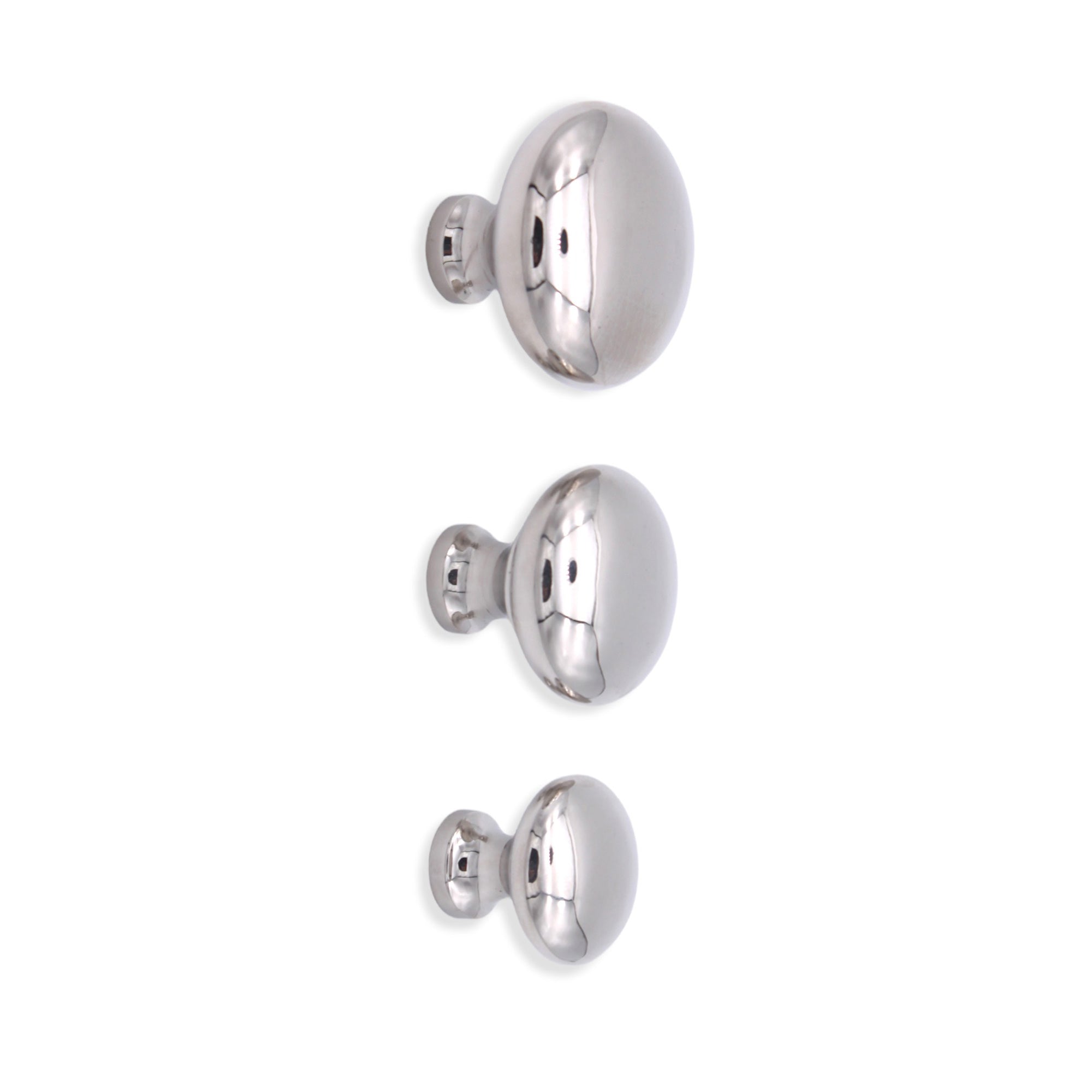 Mushroom 38mm Cupboard Knob Polished Nickel-Cupboard Knobs-Yester Home