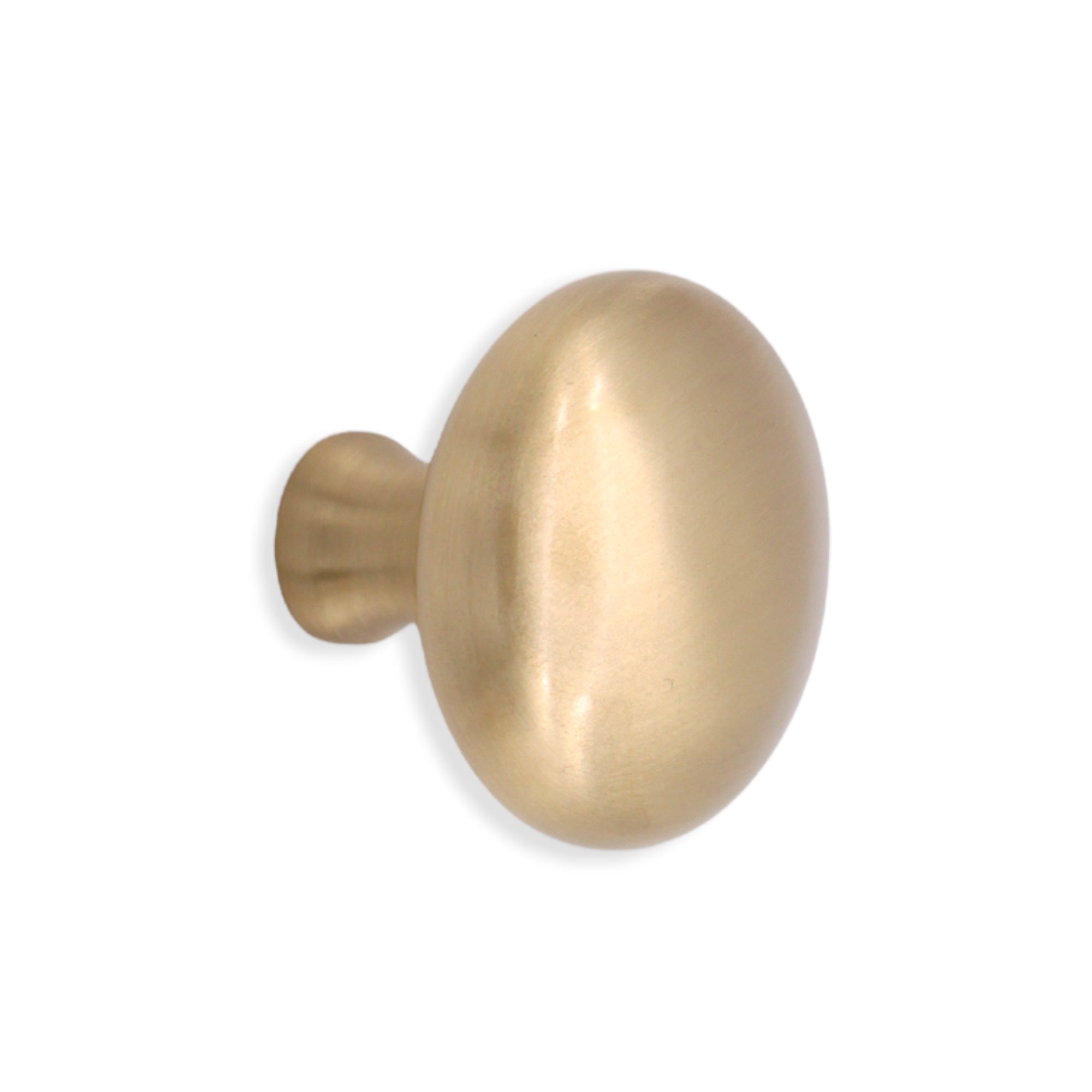 Mushroom 38mm Cupboard Knob Satin Brass-Cupboard Knobs-Yester Home