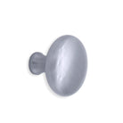 Mushroom 38mm Cupboard Knob Satin Chrome-Cupboard Knobs-Yester Home