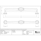 Natural Smooth 10" Hammered D Handle | From The Anvil - D Handles - From The Anvil - Yester Home