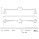 Natural Smooth 10" Hammered D Handle | From The Anvil-D Handles-Yester Home