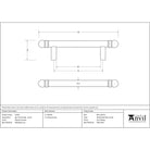Natural Smooth 156mm Bar Pull Handle | From The Anvil-Pull Handles-Yester Home