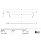 Natural Smooth 220mm Bar Pull Handle | From The Anvil - Pull Handles - From The Anvil - Yester Home