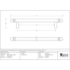 Natural Smooth 220mm Bar Pull Handle | From The Anvil-Pull Handles-Yester Home