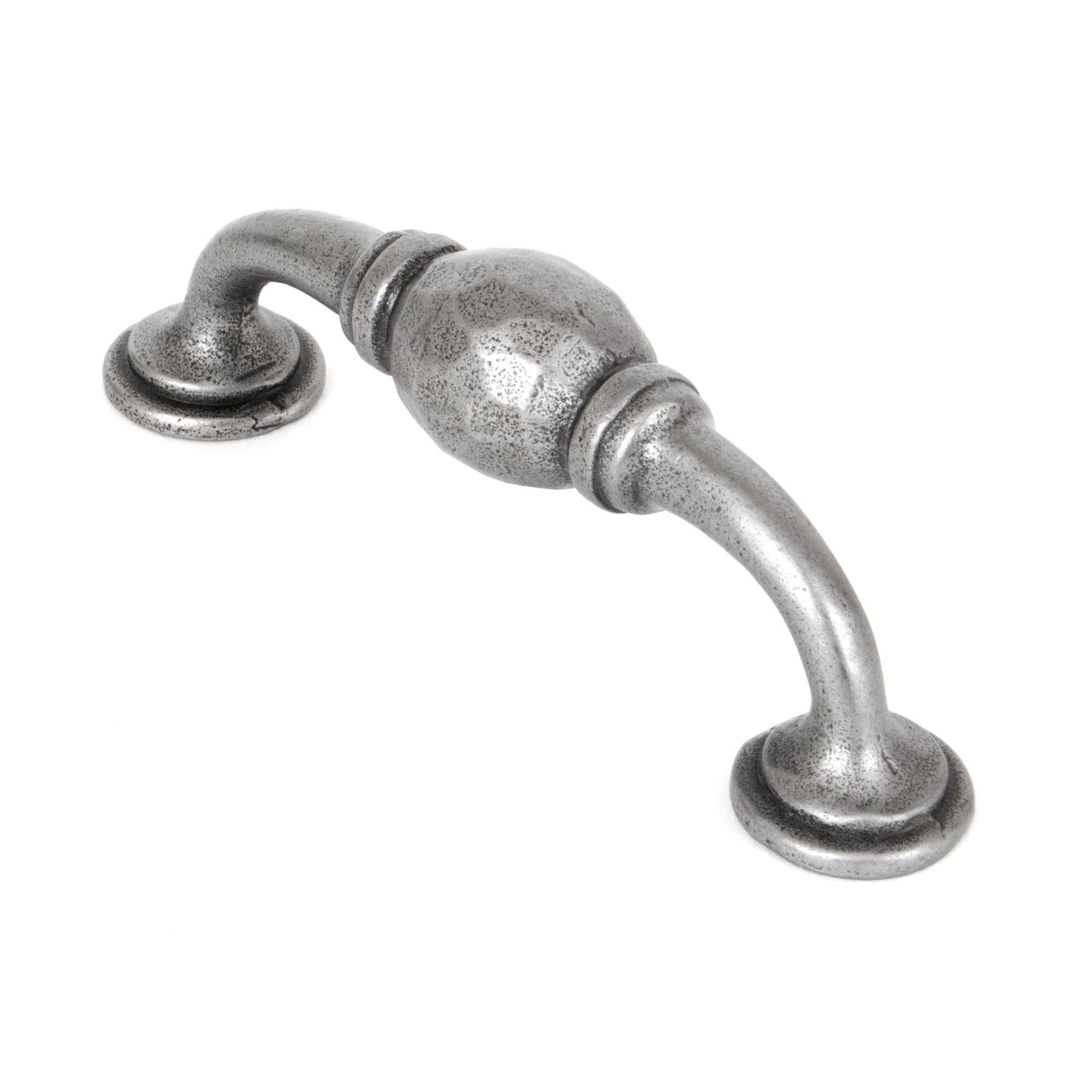 Natural Smooth 5" Hammered D Handle | From The Anvil - D Handles - From The Anvil - Yester Home