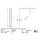 Natural Smooth 6'' x 6'' Plain Shelf Bracket | From The Anvil - 4 - 6" Shelf Brackets - From The Anvil - Yester Home