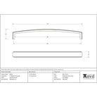 Natural Smooth 9" Ribbed Pull Handle | From The Anvil-Pull Handles-Yester Home