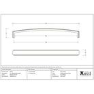 Natural Smooth 9" Ribbed Pull Handle | From The Anvil - Pull Handles - From The Anvil - Yester Home