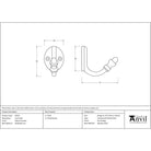 Natural Smooth Coat Hook | From The Anvil - Coat Hooks - From The Anvil - Yester Home
