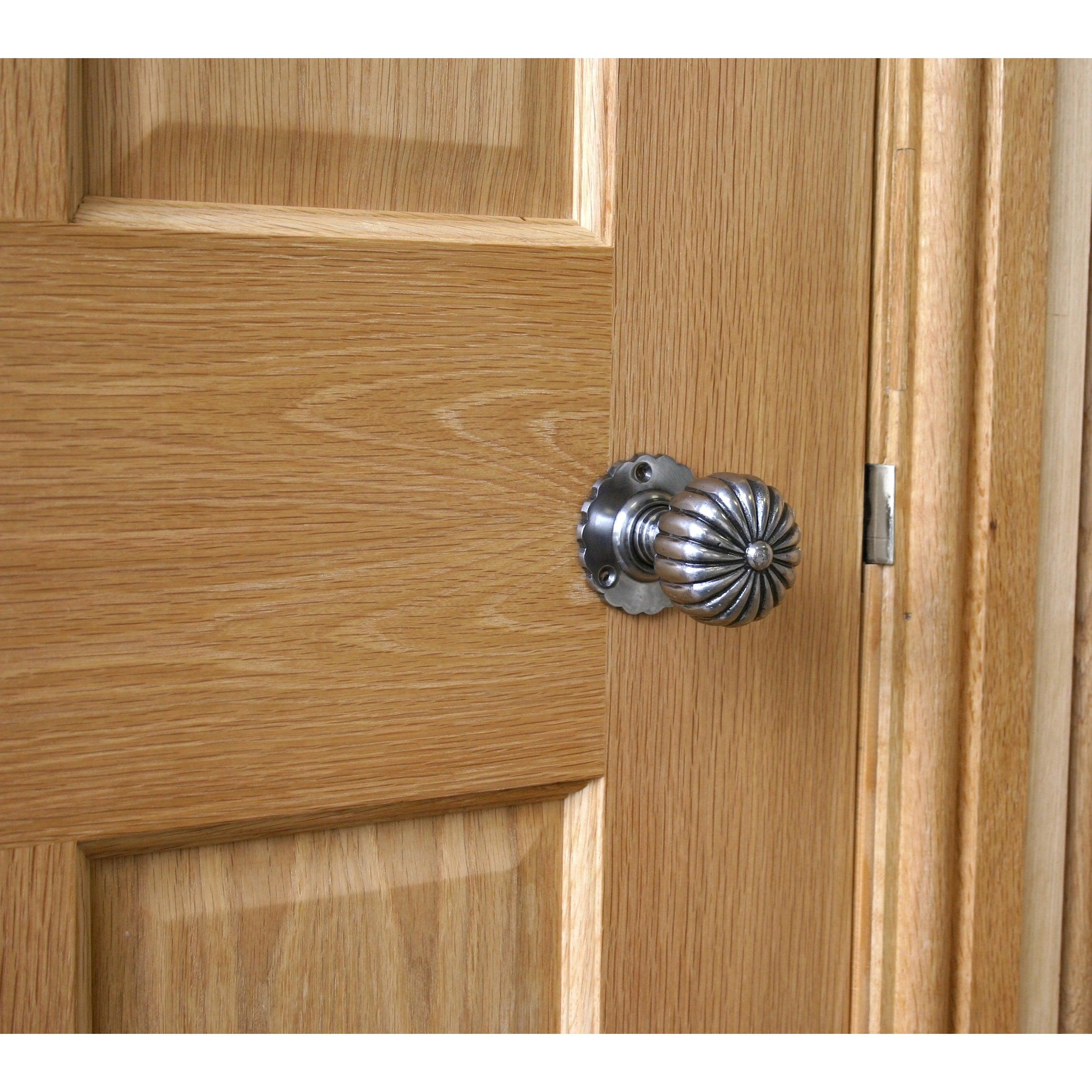 Natural Smooth Flower Mortice Knob Set | From The Anvil-Mortice Knobs-Yester Home