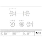Natural Smooth Flower Mortice Knob Set | From The Anvil-Mortice Knobs-Yester Home
