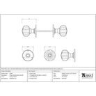 Natural Smooth Flower Mortice Knob Set | From The Anvil - Mortice Knobs - From The Anvil - Yester Home
