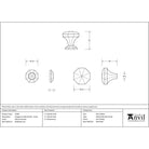 Natural Smooth Octagonal Cabinet Knob - Small | From The Anvil - Cabinet Knobs - From The Anvil - Yester Home