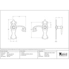 Natural Textured Curly Lever Latch Set | From The Anvil-Lever Latch-Yester Home