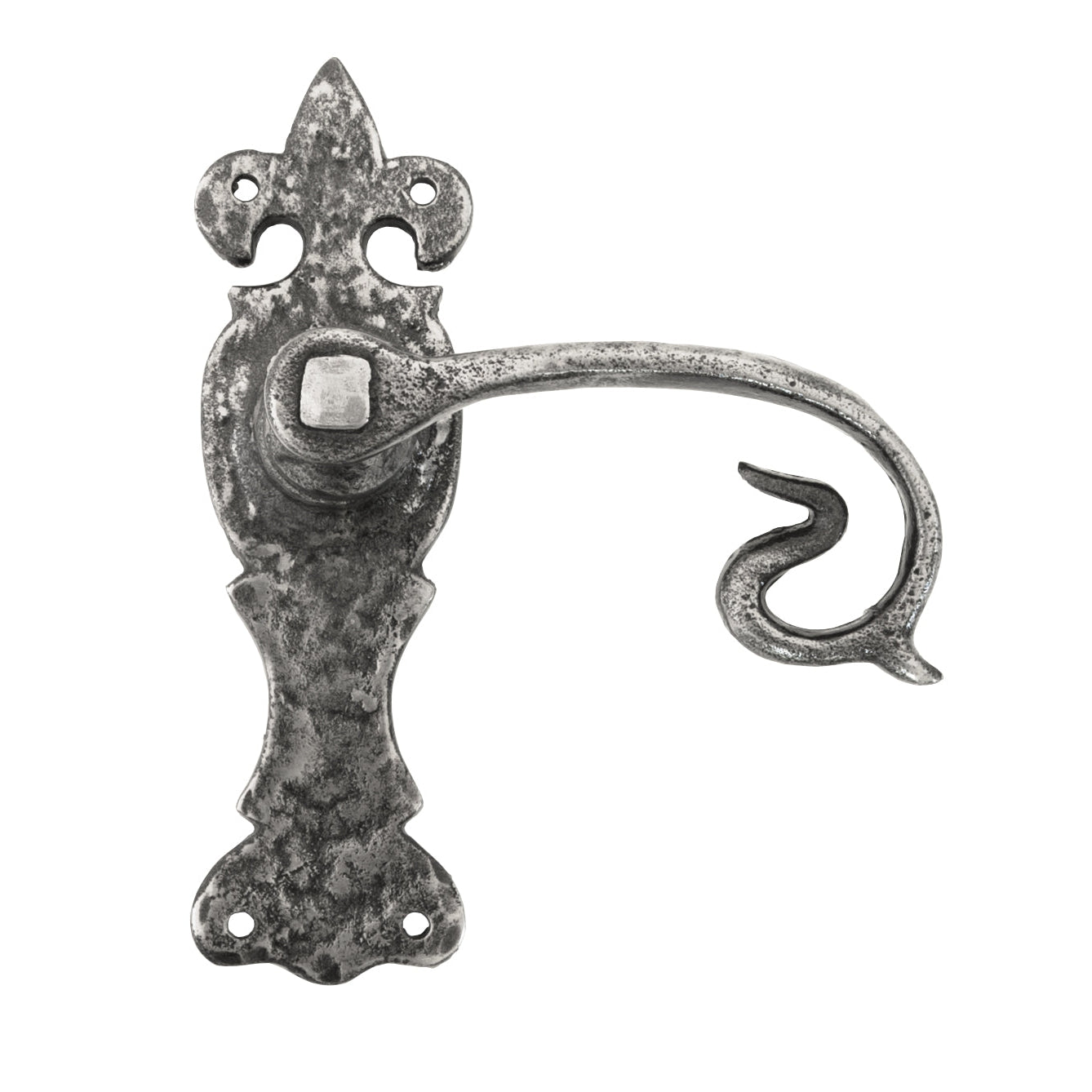 Natural Textured Curly Lever Latch Set | From The Anvil-Lever Latch-Yester Home