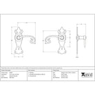 Natural Textured Curly Lever Lock Set | From The Anvil-Lever Lock-Yester Home