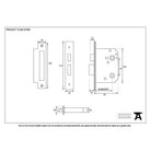 Nickel 2½" Bathroom Mortice Lock | From The Anvil - Bathroom Locks - From The Anvil - Yester Home