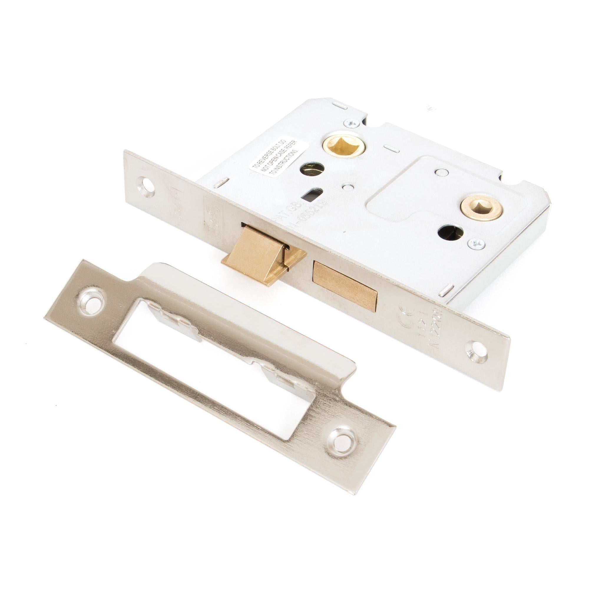 Nickel 3" Bathroom Mortice Lock | From The Anvil - Bathroom Locks - From The Anvil - Yester Home