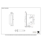 Nickel 3" Bathroom Mortice Lock | From The Anvil - Bathroom Locks - From The Anvil - Yester Home