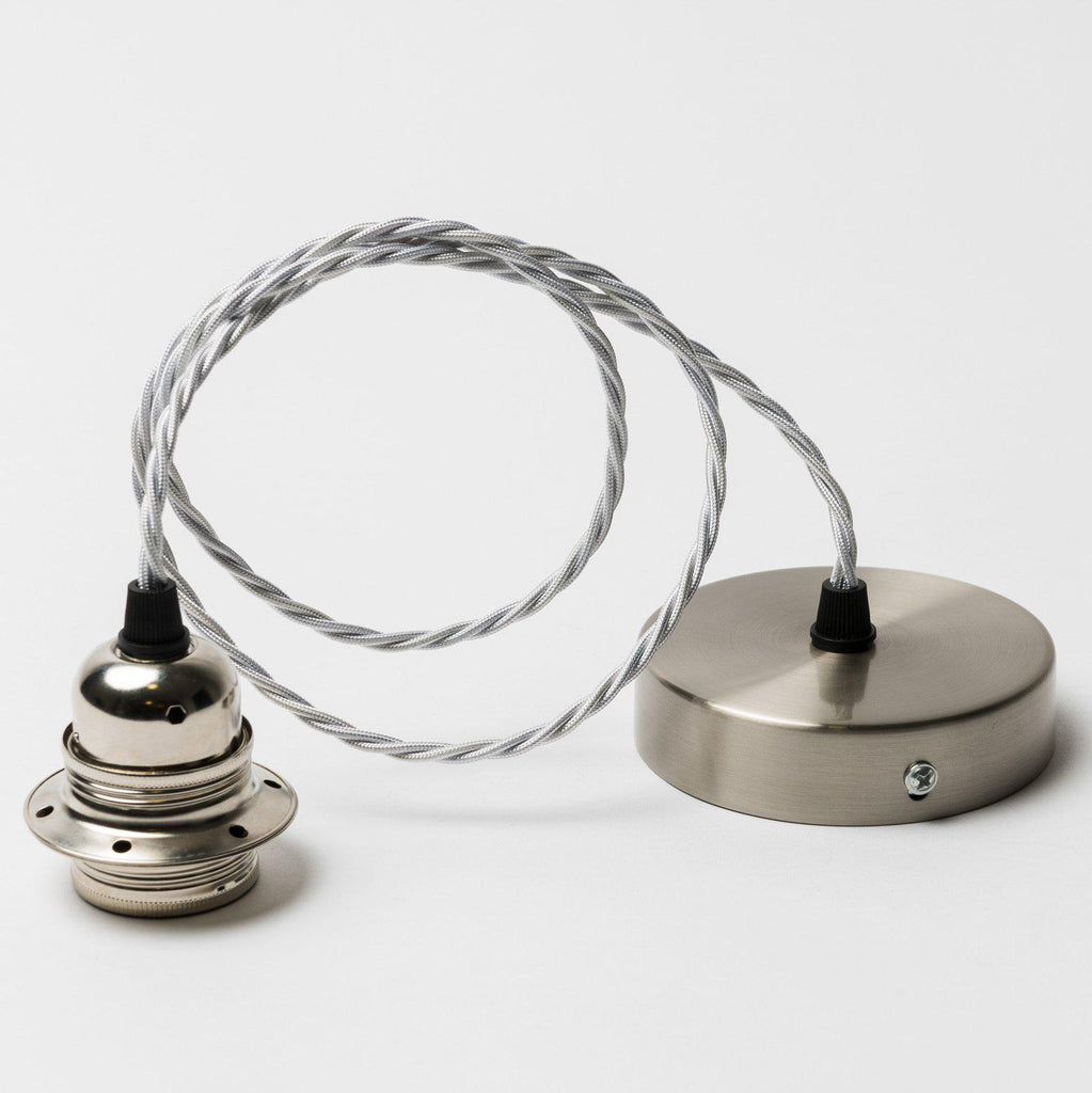 Nickel and Brushed Steel Cordset-Cordsets-Yester Home