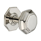 Octagonal Centre Door Knob Polished Nickel-Centre Door Knobs-Yester Home