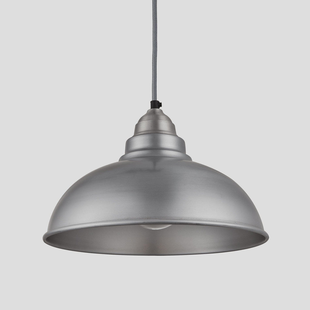 Old Factory Pendant - 12 Inch - Light Pewter
