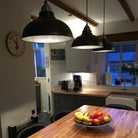 Old Factory Pendant - 12 Inch - Pewter-Ceiling Lights-Yester Home