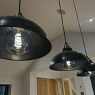 Old Factory Pendant - 12 Inch - Pewter-Ceiling Lights-Yester Home