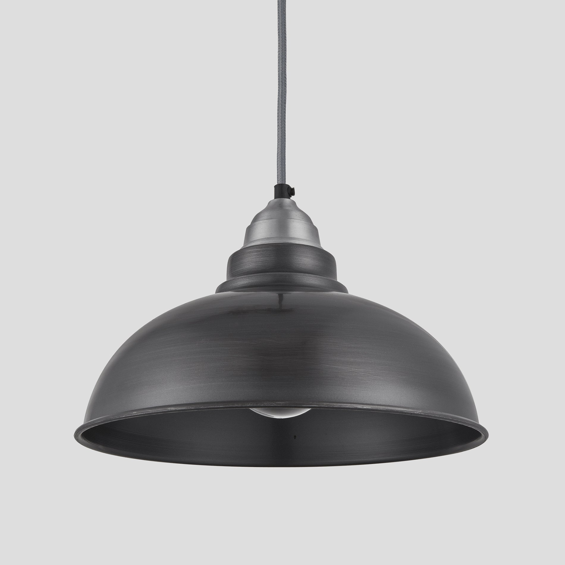 Old Factory Pendant - 12 Inch - Pewter-Ceiling Lights-Yester Home