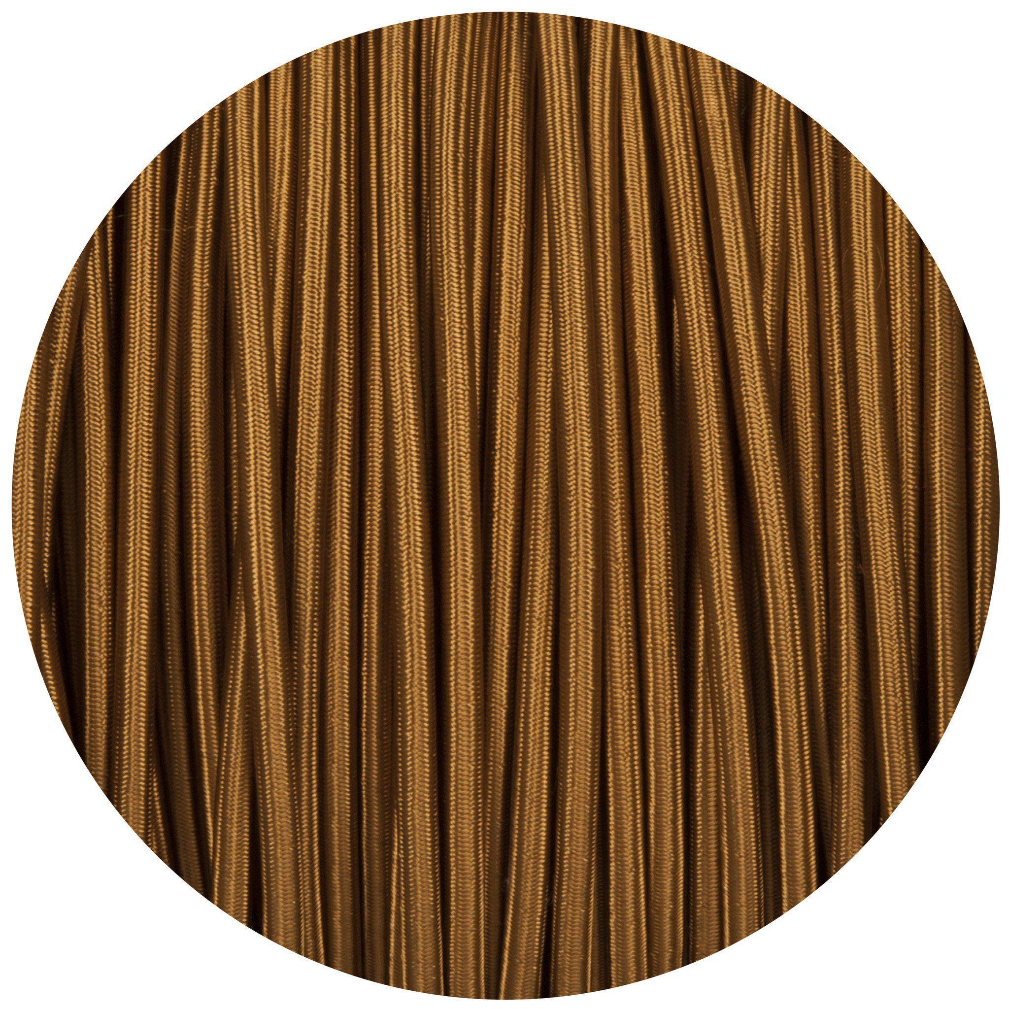 Old Gold Round Fabric Braided Cable-Fabric Cable-Yester Home