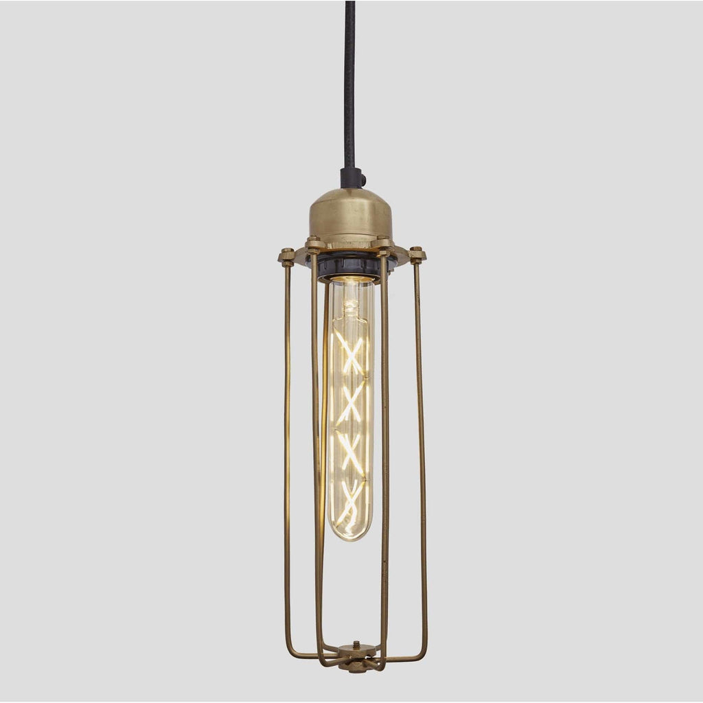 Orlando Cylinder Pendant - 3 Inch - Brass-Ceiling Lights-Yester Home